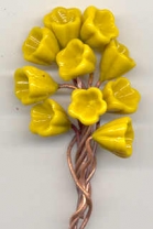 Golden Yellow Flowers, 11mm
